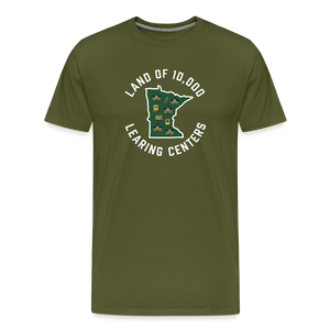 Land of 10,000 Learning Centers Funny Men's Premium T-Shirt - olive green