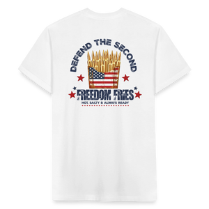 Defend The Second - Freedom Fries Fitted Cotton/Poly T-Shirt by Next Level - white