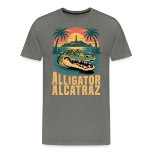 Alligator Alcatraz Men's Premium T-Shirt - asphalt gray