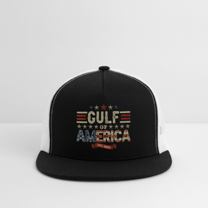 Patriotic Gulf of America Trucker Hat - black/white