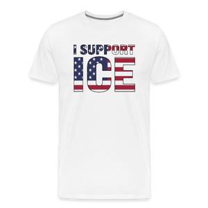 I Support ICE Men's Premium T-Shirt - white
