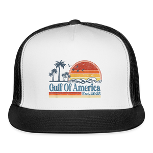 Gulf of America v2 Trucker Hat - white/black