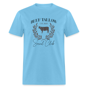 Beef Tallow Social Club Classic T-Shirt - aquatic blue
