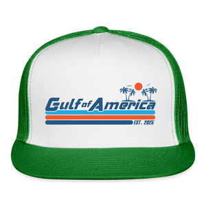 Gulf of America Trucker Hat - white/kelly green