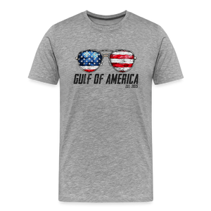 Gulf of America Sunglasses Patriotic Men's Premium T-Shirt - heather gray