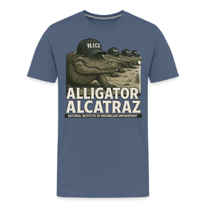 Alcatraz Gator Enforcement Men's Premium T-Shirt - heather blue