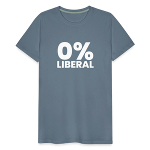 0% Liberal Men's Premium T-Shirt - steel blue