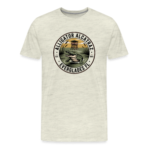 Alligator Alcatraz Everglades, Florida Men's Premium T-Shirt - heather oatmeal