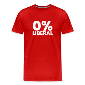 0% Liberal Men's Premium T-Shirt - red