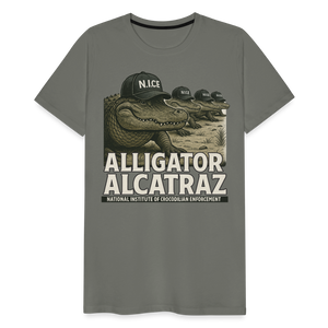 Alcatraz Gator Enforcement Men's Premium T-Shirt - asphalt gray