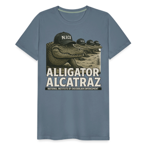 Alcatraz Gator Enforcement Men's Premium T-Shirt - steel blue