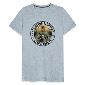 Alligator Alcatraz Everglades, Florida Men's Premium T-Shirt - heather ice blue