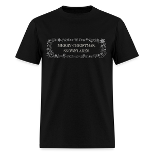 Merry Christmas, Snowflakes Classic T-Shirt - black