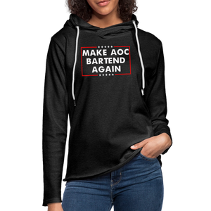 Make AOC Bartend Again Unisex Lightweight Terry Hoodie - charcoal grey