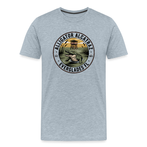 Alligator Alcatraz Everglades, Florida Men's Premium T-Shirt - heather ice blue
