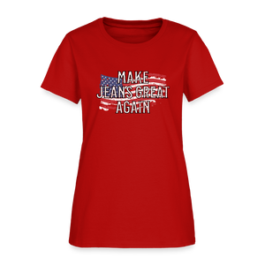 Make Jeans Great Again Women's T-Shirt - red