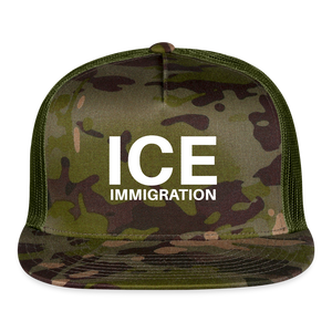 ICE Immigration Trucker Hat - MultiCam\green