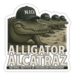Alligator Alcatraz Sticker - white matte