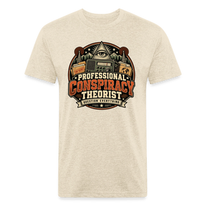 Professional Conspiracy Theorist – Men’s Fitted Graphic T-Shirt - heather cream