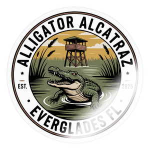 Alligator Alcatraz Everglades, Florida Sticker - transparent glossy