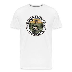 Alligator Alcatraz Everglades, Florida Men's Premium T-Shirt - white