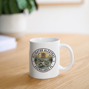 Alligator Alcatraz Everglades, Florida Coffee/Tea Mug - white