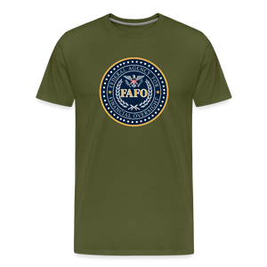 FAFO-Federal Agency for Financial Oversight Men's Premium T-Shirt - olive green