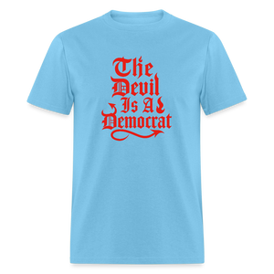 The Devil Is A Democrat T-Shirt - aquatic blue