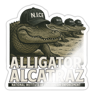 Alligator Alcatraz Sticker - white glossy