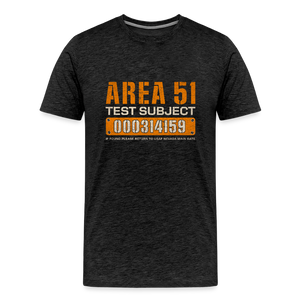 Area 51 Test Subject Men's Premium T-Shirt - charcoal grey