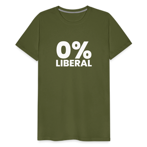 0% Liberal Men's Premium T-Shirt - olive green