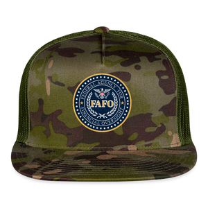 FAFO-Federal Agency for Financial Oversight Trucker Hat - MultiCam\green
