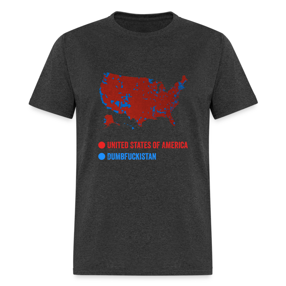 Election Map United States of America & Dumbfuckistan Funny Unisex Classic T-Shirt - heather black