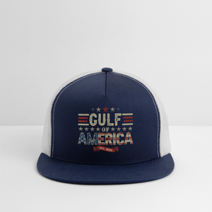 Patriotic Gulf of America Trucker Hat - navy/white