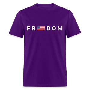 Freedom USA Flag Classic T-Shirt - purple