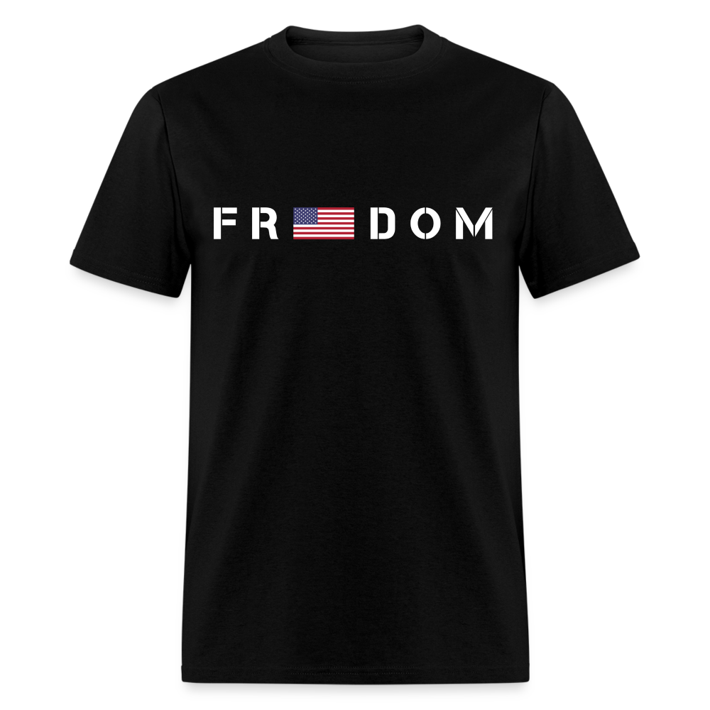 Freedom USA Flag Classic T-Shirt - black