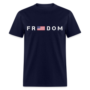 Freedom USA Flag Classic T-Shirt - navy