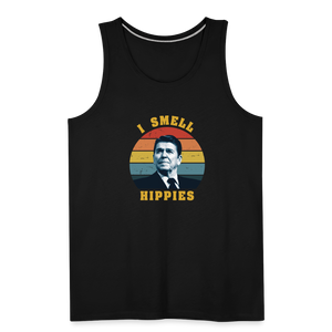 I Smell Hippies - Funny Men’s Premium Tank - black