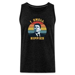 I Smell Hippies - Funny Men’s Premium Tank - charcoal grey