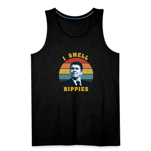 I Smell Hippies - Funny Men’s Premium Tank - charcoal grey
