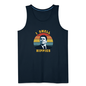 I Smell Hippies - Funny Men’s Premium Tank - deep navy
