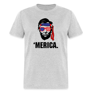 Abraham Lincoln - 'Merica 4th of July Classic T-Shirt - heather gray