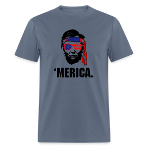 Abraham Lincoln - 'Merica 4th of July Classic T-Shirt - denim