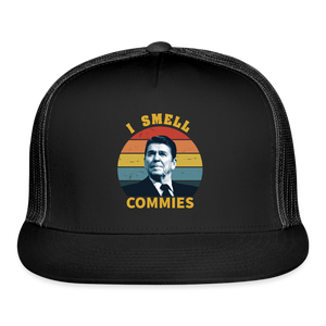 I Smell Commies Trucker Hat - black/black