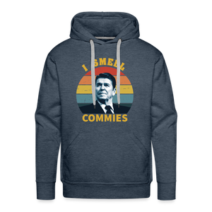 I Smell Commies Men’s Premium Hoodie - heather denim