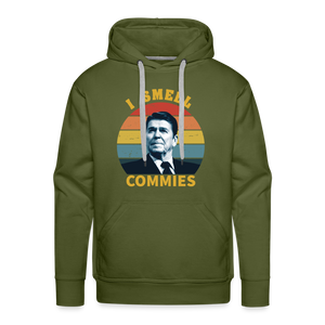 I Smell Commies Men’s Premium Hoodie - olive green