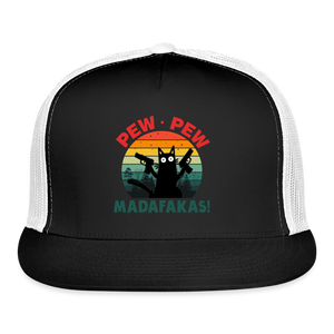 Pew Pew Madafakas Trucker Hat v2 - black/white