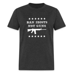 Ban Idiots, Not Guns Classic T-Shirt - heather black