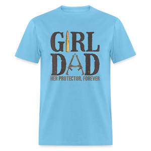Girl Dad - Her Protector, Forever Classic T-Shirt - aquatic blue