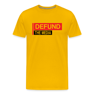 Defund The Media Men's Premium T-Shirt - sun yellow